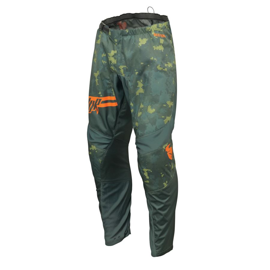 Thor 2025 Youth Sector Digi Camo Green Motocross Pants